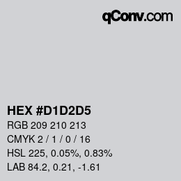 Color code: HEX #D1D2D5 | qconv.com