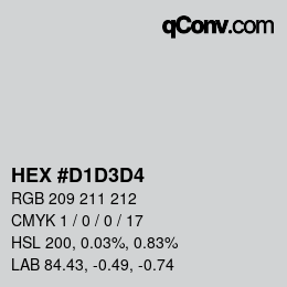 Color code: HEX #D1D3D4 | qconv.com