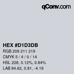 Color code: HEX #D1D3DB | qconv.com