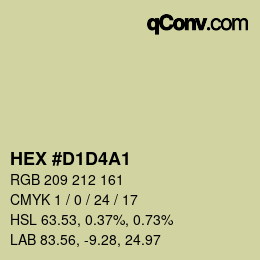 カラーコード: HEX #D1D4A1 | qconv.com