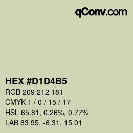 カラーコード: HEX #D1D4B5 | qconv.com