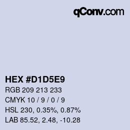 Color code: HEX #D1D5E9 | qconv.com