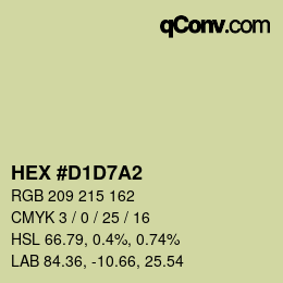 カラーコード: HEX #D1D7A2 | qconv.com