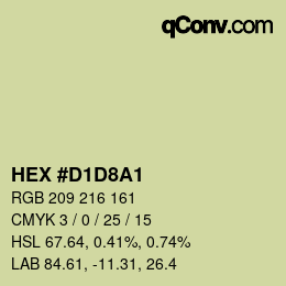 Color code: HEX #D1D8A1 | qconv.com