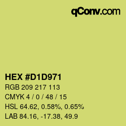 Color code: HEX #D1D971 | qconv.com