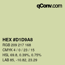 カラーコード: HEX #D1D9A8 | qconv.com