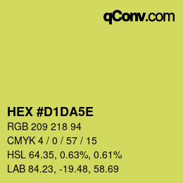 カラーコード: HEX #D1DA5E | qconv.com