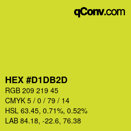 カラーコード: HEX #D1DB2D | qconv.com