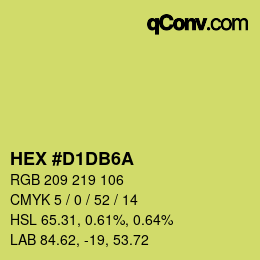 カラーコード: HEX #D1DB6A | qconv.com