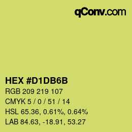 Color code: HEX #D1DB6B | qconv.com