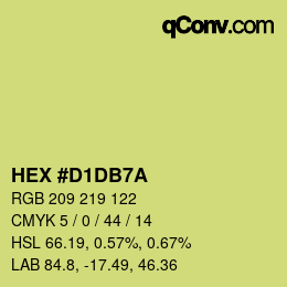 カラーコード: HEX #D1DB7A | qconv.com