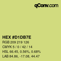 Color code: HEX #D1DB7E | qconv.com