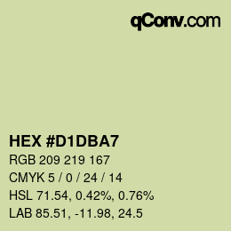 カラーコード: HEX #D1DBA7 | qconv.com