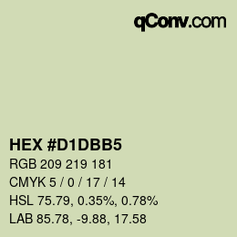 カラーコード: HEX #D1DBB5 | qconv.com