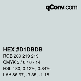 Color code: HEX #D1DBDB | qconv.com