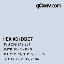 カラーコード: HEX #D1DBE7 | qconv.com