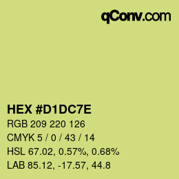 Color code: HEX #D1DC7E | qconv.com