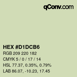 Color code: HEX #D1DCB6 | qconv.com