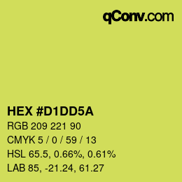 カラーコード: HEX #D1DD5A | qconv.com