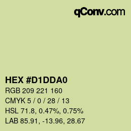 カラーコード: HEX #D1DDA0 | qconv.com