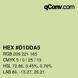 カラーコード: HEX #D1DDA5 | qconv.com