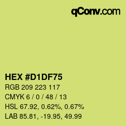Color code: HEX #D1DF75 | qconv.com