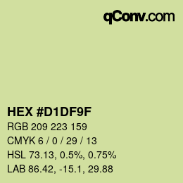 颜色代码: HEX #D1DF9F | qconv.com