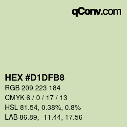 カラーコード: HEX #D1DFB8 | qconv.com