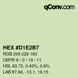 颜色代码: HEX #D1E2B7 | qconv.com