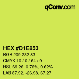 Color code: HEX #D1E853 | qconv.com