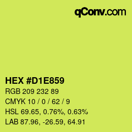 Color code: HEX #D1E859 | qconv.com