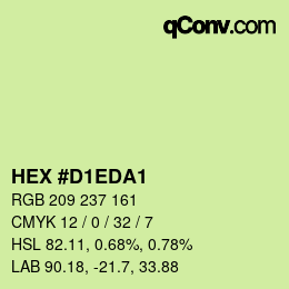 Color code: HEX #D1EDA1 | qconv.com