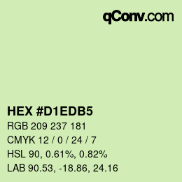 Color code: HEX #D1EDB5 | qconv.com