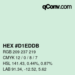 Color code: HEX #D1EDDB | qconv.com