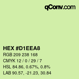 カラーコード: HEX #D1EEA8 | qconv.com