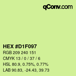 カラーコード: HEX #D1F097 | qconv.com