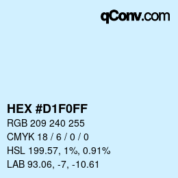 Color code: HEX #D1F0FF | qconv.com