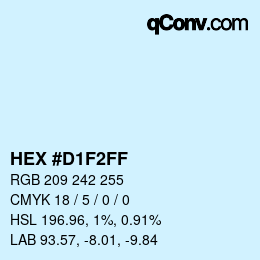 Color code: HEX #D1F2FF | qconv.com