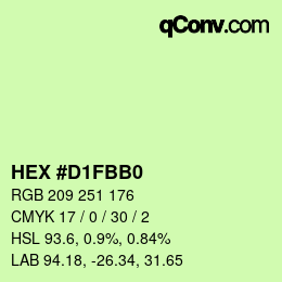 Color code: HEX #D1FBB0 | qconv.com