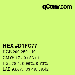 Color code: HEX #D1FC77 | qconv.com