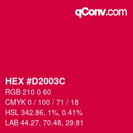 Color code: HEX #D2003C | qconv.com