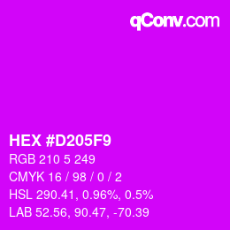 Color code: HEX #D205F9 | qconv.com