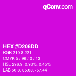 Color code: HEX #D208DD | qconv.com