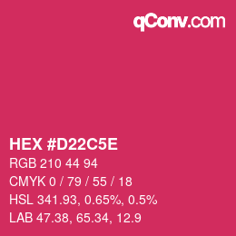 Farbcode: HEX #D22C5E | qconv.com
