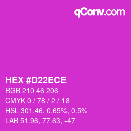 Color code: HEX #D22ECE | qconv.com