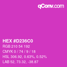 Color code: HEX #D236C0 | qconv.com