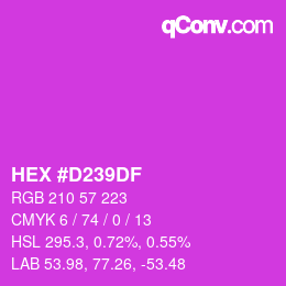 Color code: HEX #D239DF | qconv.com