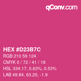 Color code: HEX #D23B7C | qconv.com