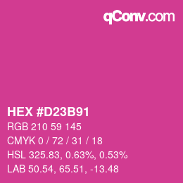 Color code: HEX #D23B91 | qconv.com