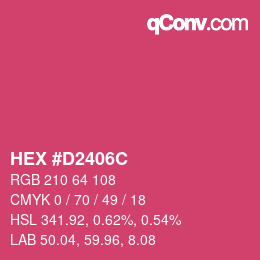 Farbcode: HEX #D2406C | qconv.com